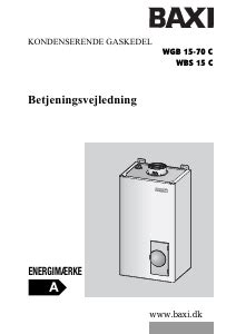 Brugsanvisning Baxi WGB 15 70 C Gaskedel