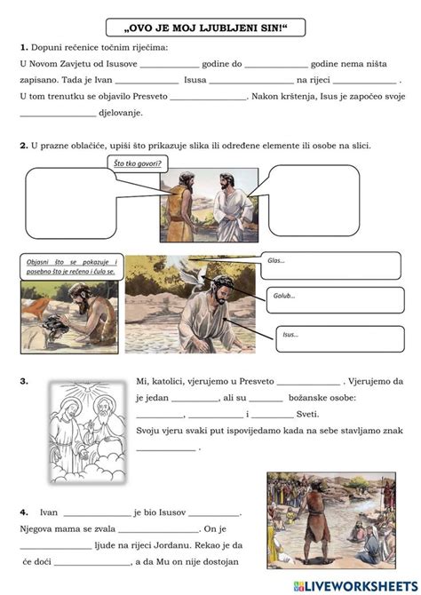 Ovo Je Moj Ljubljeni Sin Rl Worksheet Workbook Teachers School