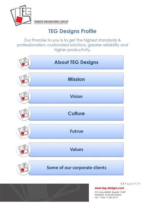 TEG Designs Brief History by TEG Designs - Issuu