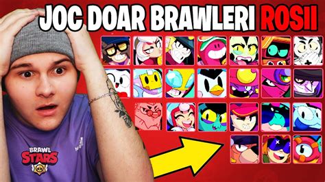 Joc Doar Cu BRAWLERI De Culoarea ROSIE Pe Brawl Stars CHALLENGE YouTube