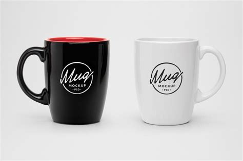 Free White Ceramic Mugs Mockup Psd Psfreebies