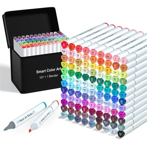 Art Markers, 107 Coloring Markers and 1 Blender, 108 Pack Alcohol Based ...