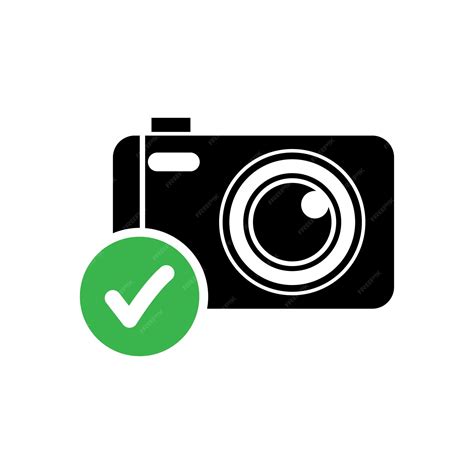 Premium Vector | Check camera logo icon design