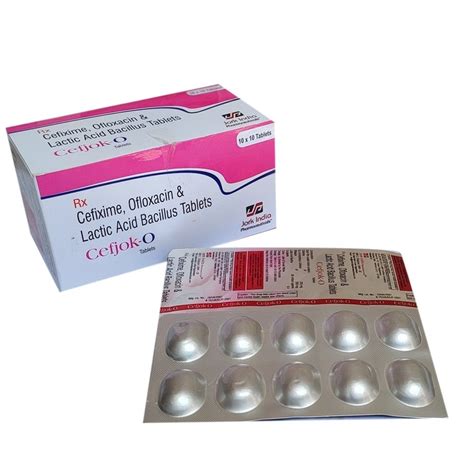 Cefjok O Cefixime Ofloxacin Lactic Acid Bacillus Tablets 500mg At Rs