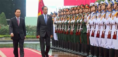 Upacara Kenegaraan Di Istana Presiden Hanoi Vietnam