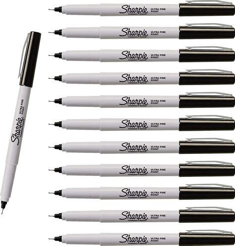 Amazon SHARPIE Permanent Markers Ultra Fine Point Black 12