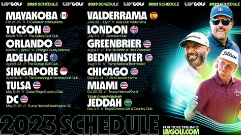 The Liv Golf League Schedule Is Here Youtube