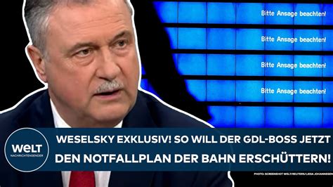 WESELSKY Ziel ist den Notfallplan zu erschüttern und Streiks