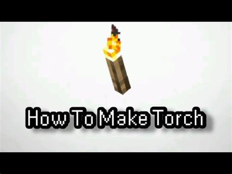 How To Make Torch In Minecraft Cara Membuat Torch Obor Di Minecraft