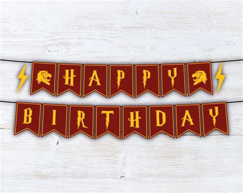 Harry potter birthday banner - Etsy