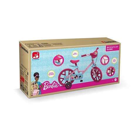 Bicicleta Barbie Aro 14 - EXCLUSIVO - Bicicleta - Aro 14 - Barbie - Bandeirante - PBKIDS Brinquedos