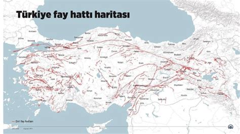 TÜRKİYE DEPREM RİSK HARİTASI Türkiye deki fay hatları nerede Türkiye