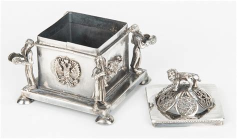 Lot 413 Russian 84 Silver Judaica Spice Holder Case Auctions