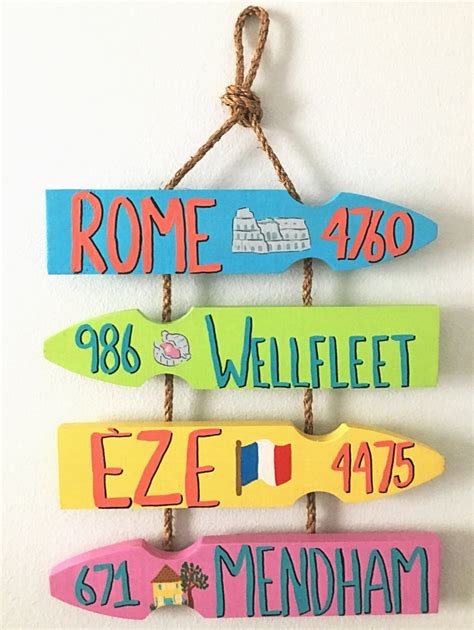 Tropical Directional Signs Personalized Beach Sign Custom Etsy