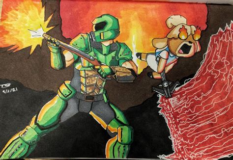 Doom Slayer And Isabelle By Justhidges On Deviantart