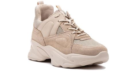 Steve Madden Leather Movement Sneaker Beige Multi In Nude Bone Natural Lyst