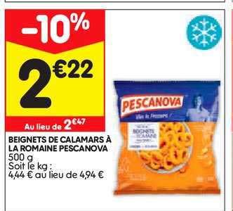 Promo Beignets De Calamars La Romaine Pescanova Chez Leader Price