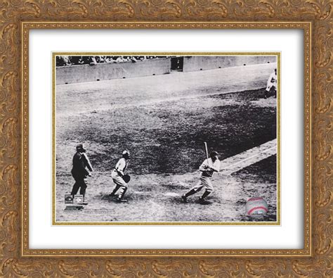 Babe Ruth Th Home Run X Matted X Gold Ornate Framed Art