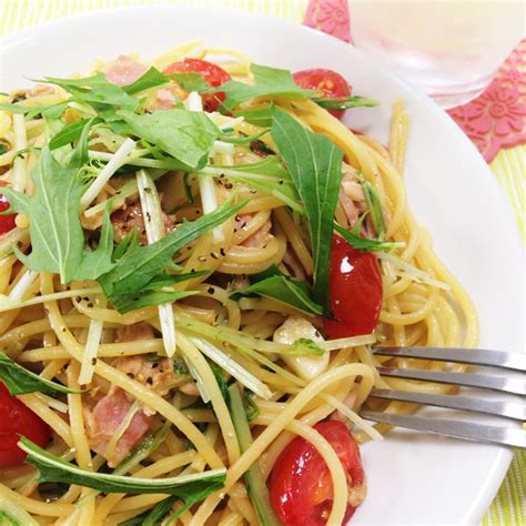 【みんなが作ってる】 水菜 ベーコン パスタのレシピ 【クックパッド】 簡単おいしいみんなのレシピが328万品