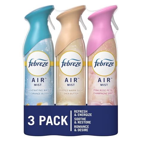 Febreze Air Mist Odor Fighting Air Freshener Mixed Scent Refresh And Energize Soothe And Restore