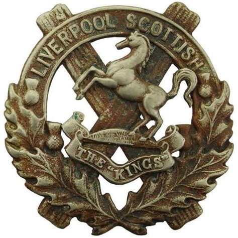 Original 10th Battalion Liverpool Scottish Kings Regiment Cap Badge