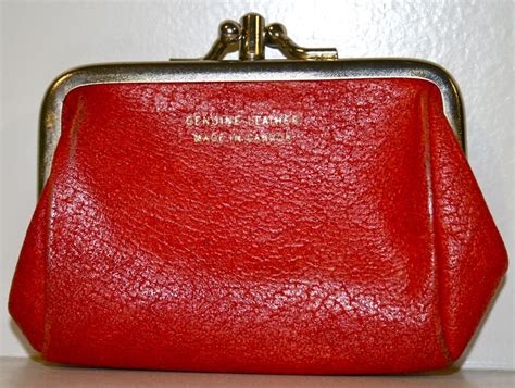 Red Leather Coin Purse Coin Purse Leather Coin Purse Purses