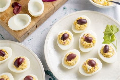 Greek Deviled Eggs More Healthy Stuffed Egg White Recipes Hungry Girl