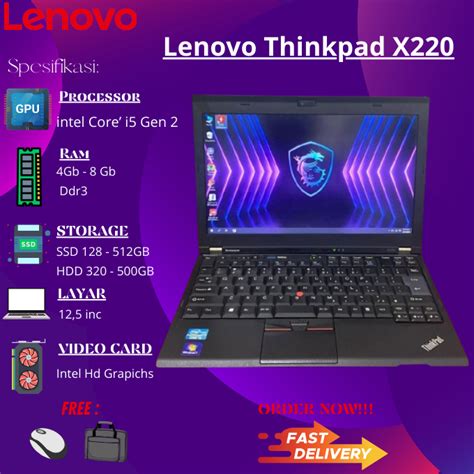 Jual Laptop Lenovo Thinkpad X Core I Gen Ssd Gb Bergaransi