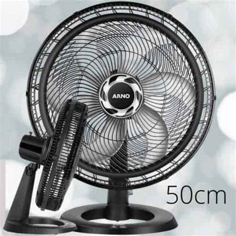 Ventilador Arno Turbo Sil Ncio Cm Vf Preto Prata V Promotop