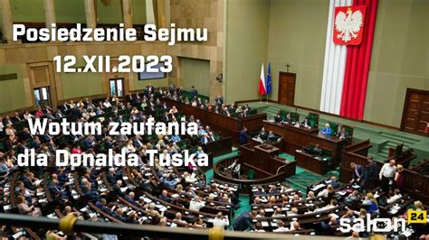 Posiedzenie Sejmu Rp Przerwa Do Wotum Zaufania Dla Rz Du