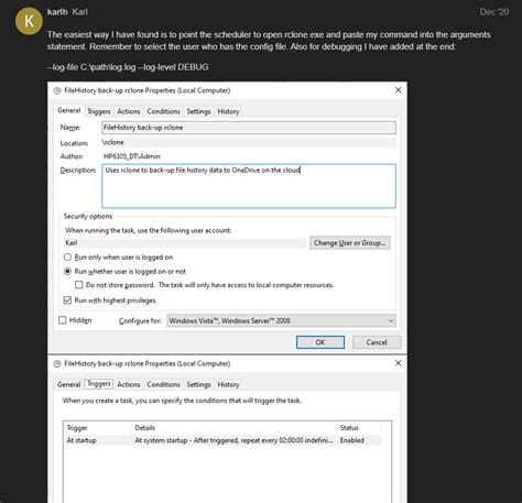 Problem using sync command with Windows Task Scheduler - Help and Support - rclone forum