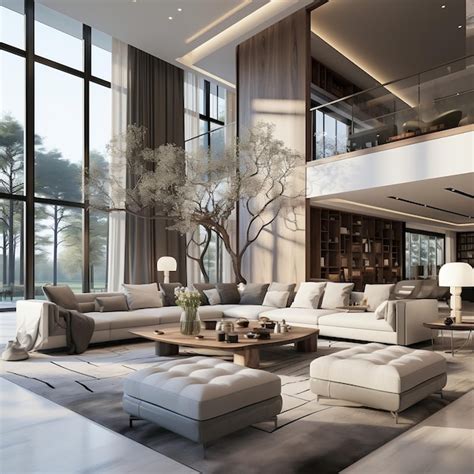 Premium Ai Image Modern Living Room Design Ai