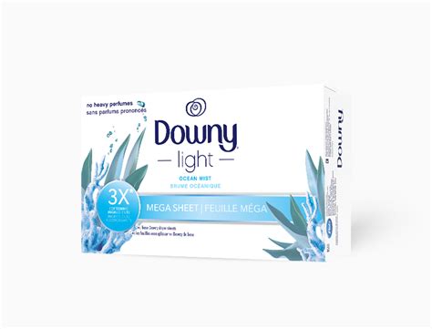 Downy Ocean Mist Light Mega Dryer Sheets Downy