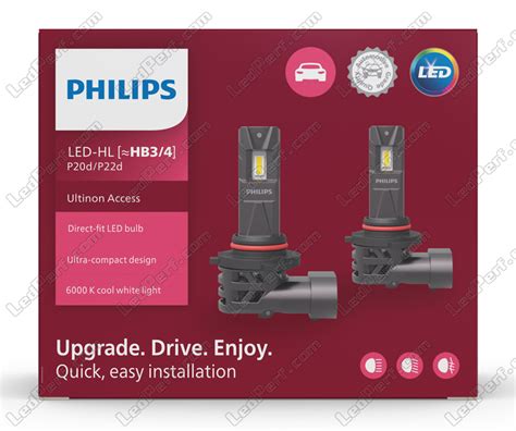 2x Ampoules LED HB3 9005 PHILIPS Ultinon Access 6000K Plug And Play