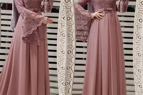 Model Gamis Brokat Kekinian Terbaru Untuk Tampil Anggun Dan