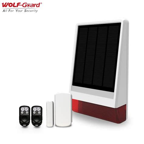 Wolf Guard Wireless GSM SMS Solar Siren 120dB Outdoor Weatherproof Home