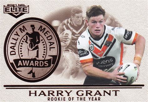 2021 Nrl Elite Dally M Awards Dm11 Harry Grant Wests Tigers Gold