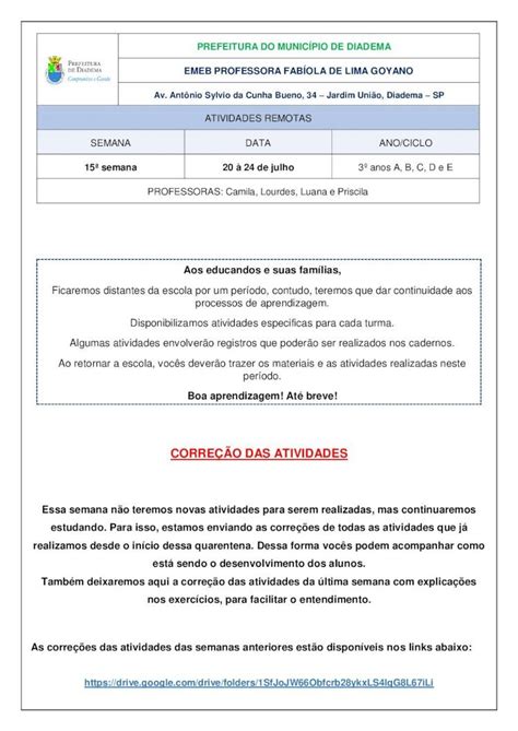 Pdf Prefeitura Do Munic Pio De Diadema Emeb Professora Educacao