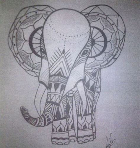 Elephant Nanquim Sobre Papel Sketches Humanoid Sketch Art