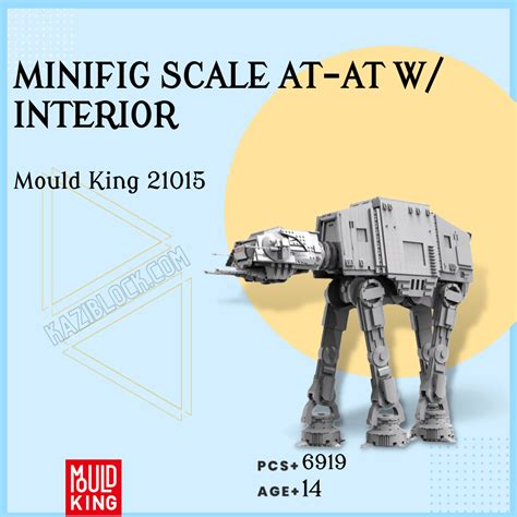 Mould King Minifig Scale At At W Interior Brick Set Kazi Block