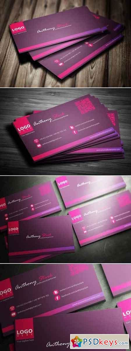 Purple Business Card Design » Free Download Photoshop Vector Stock image Via Torrent Zippyshare ...