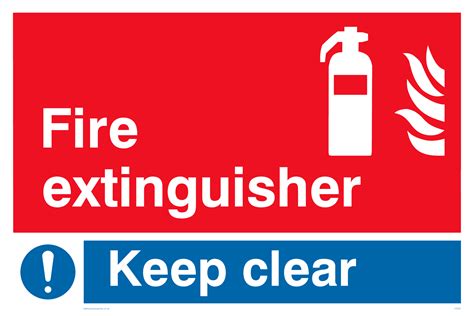 Fire Extinguisher Keep Clear From Safety Sign Supplies