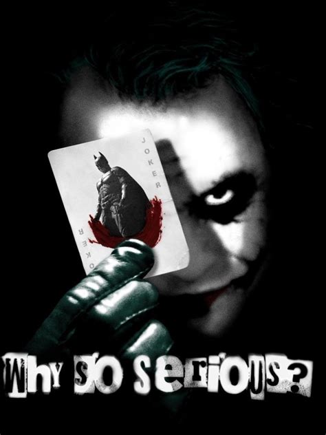 Why So Serious Joker Batman Card Heath Ledger Joker Why So