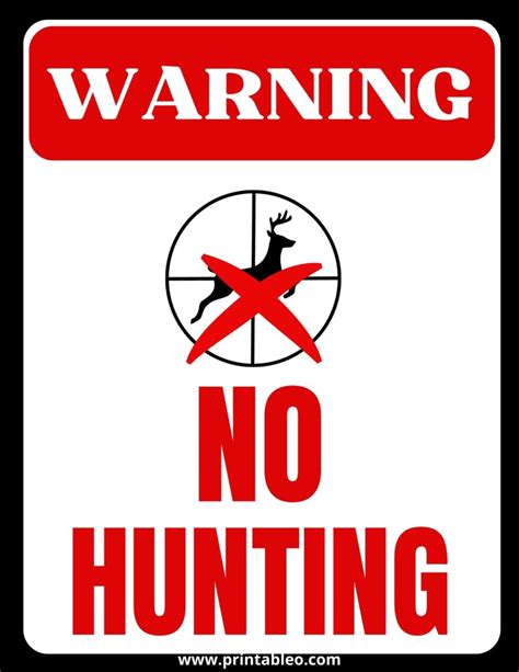 31+ Printable No Hunting Signs | Free Download