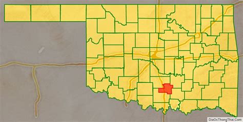 Map of Murray County, Oklahoma - Thong Thai Real