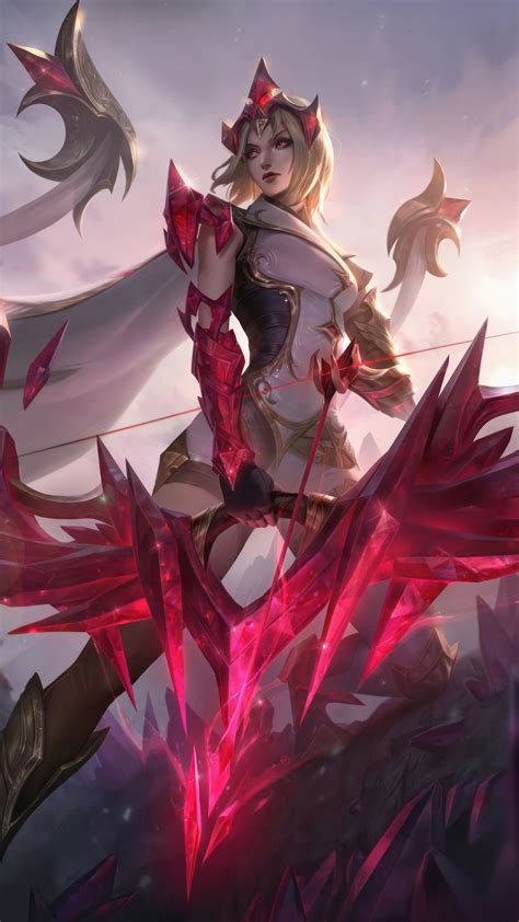 Crystalis Motus Ashe Lol Skin 4k 8k 841n Wallpaper Iphone Phone