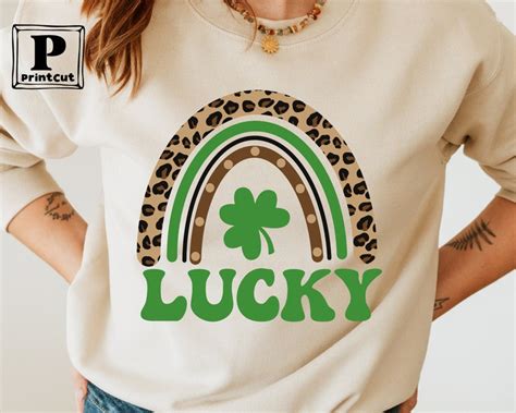 Rainbow Svg Lucky Svg Clover Svg St Patricks Day Shirt Svg