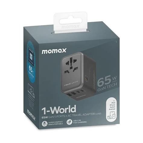 Momax 1 World 65W GaN Convenient Travel Socket UA8 DropShop 2 5