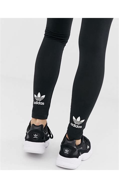 Adidas Originals Originals Adicolor Trefoil Leggings In Black Lyst