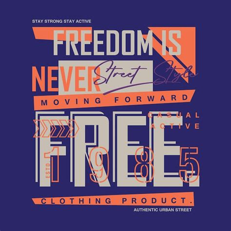 Premium Vector Freedom Graphic T Shirt Design Typography Vector